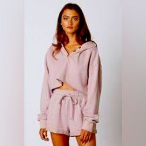 Cotton Candy LA Crop Sweat Set